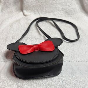 Kids Black and Red Bow Mini Bag